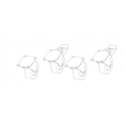 KV2 Audio Wheel kit Zestaw 4 kół obrotowych